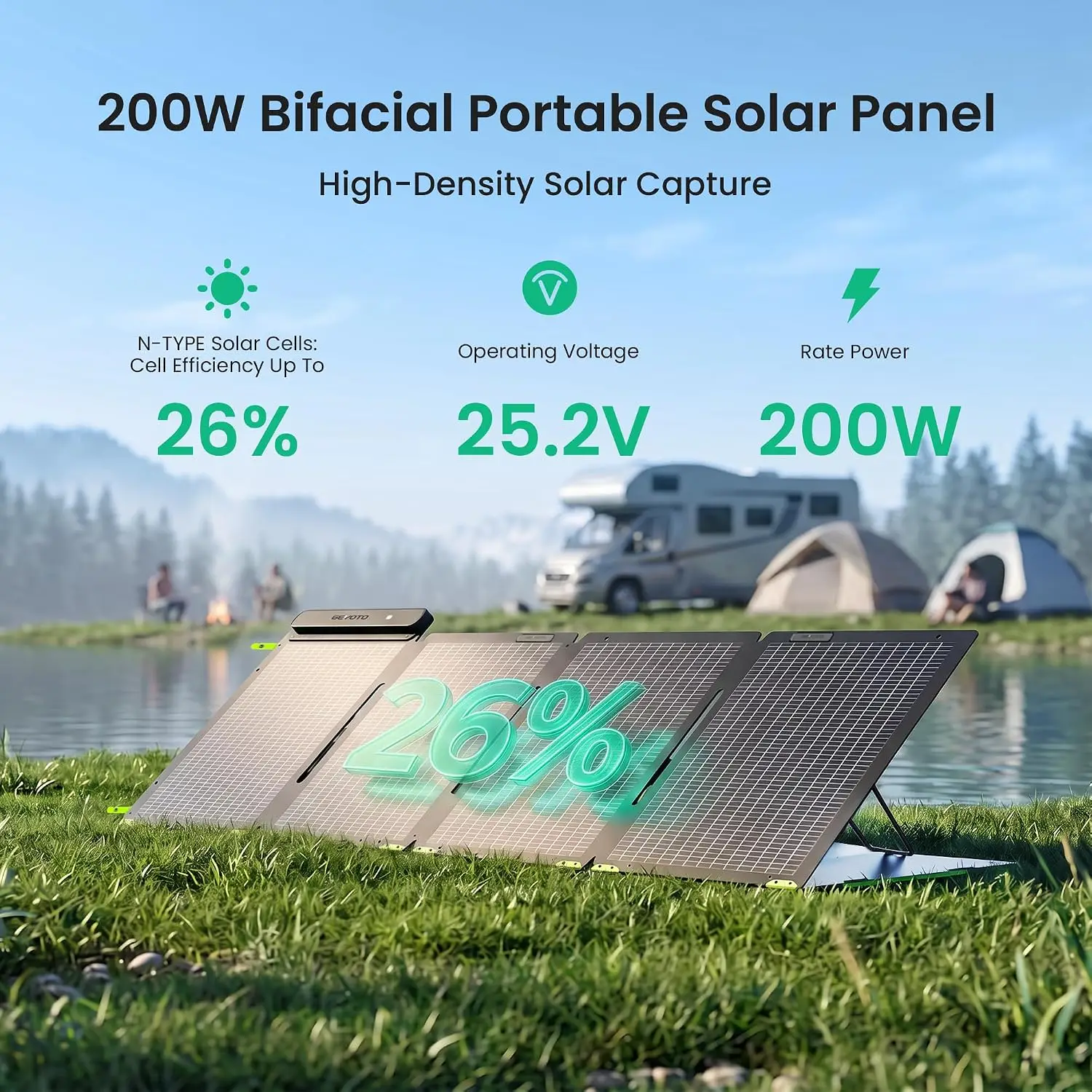 200W Bifacial Portable Solar P - đánh giá và giá Solar Panel 200W