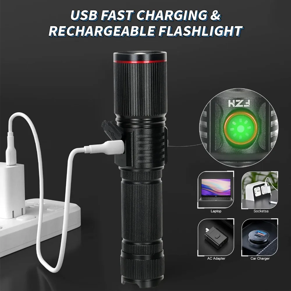 Powerful LED Flashlight Type C - đánh giá và giá Energy Monitor Meter