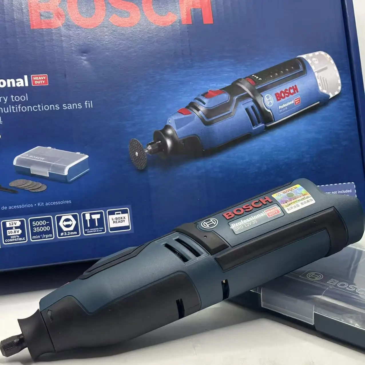 Bosch GRO 12V-35 Professional  - đánh giá và giá Lithium Battery 12V